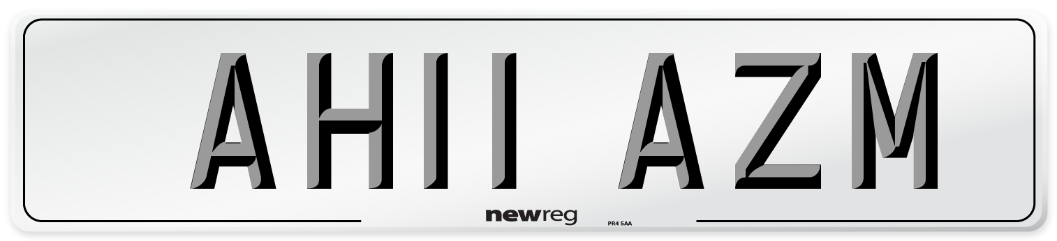 AH11 AZM Number Plate from New Reg
